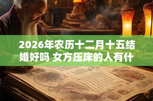 2026年农历十二月十五结婚好吗 女方压床的人有什么要求