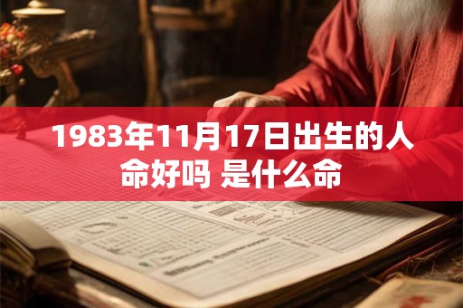 1983年11月17日出生的人命好吗 是什么命