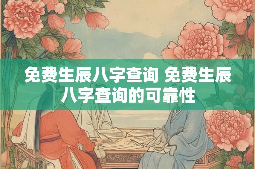 免费生辰八字查询 免费生辰八字查询的可靠性