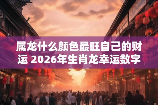 属龙什么颜色最旺自己的财运 2026年生肖龙幸运数字