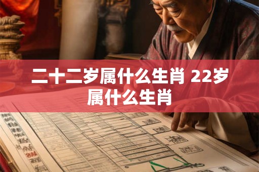 二十二岁属什么生肖 22岁属什么生肖