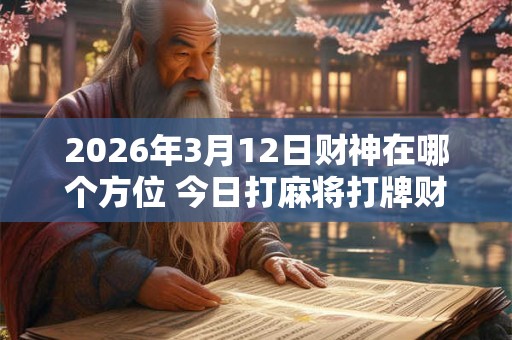 2026年3月12日财神在哪个方位 今日打麻将打牌财运方位 2026年3月12日财神在哪个方位 今日打麻将打牌财运方位