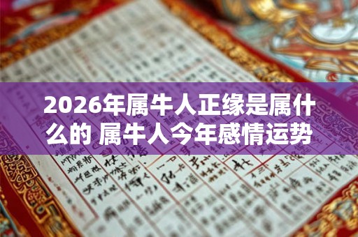 2026年属牛人正缘是属什么的 属牛人今年感情运势如何