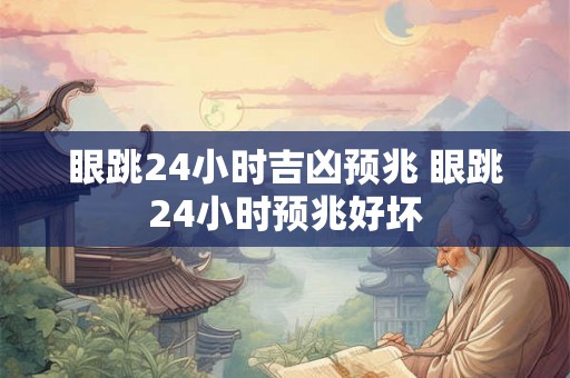 眼跳24小时吉凶预兆 眼跳24小时预兆好坏
