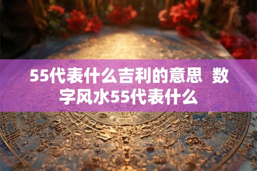 55代表什么吉利的意思  数字风水55代表什么