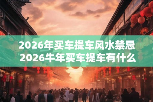 2026年买车提车风水禁忌 2026牛年买车提车有什么讲究