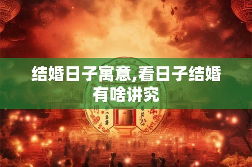结婚日子寓意,看日子结婚有啥讲究
