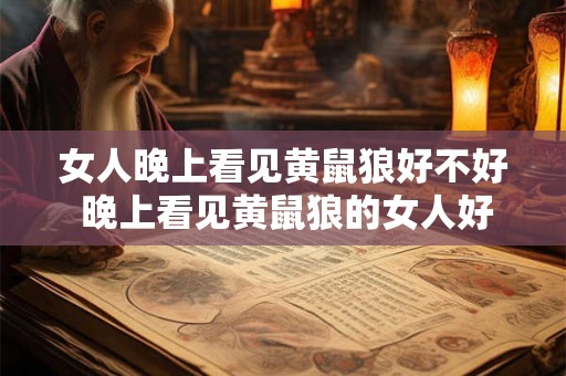 女人晚上看见黄鼠狼好不好 晚上看见黄鼠狼的女人好不好