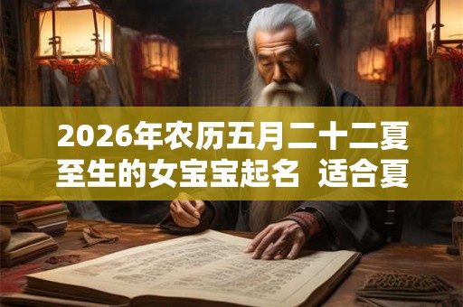 2026年农历五月二十二夏至生的女宝宝起名 适合夏天生的女宝宝名字 2026年农历五月二十二夏至生的女宝宝起名 适合夏天生的女宝宝名字