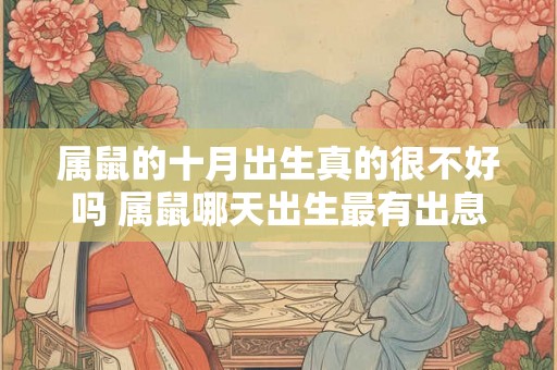 属鼠的十月出生真的很不好吗 属鼠哪天出生最有出息