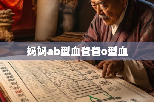 妈妈ab型血爸爸o型血