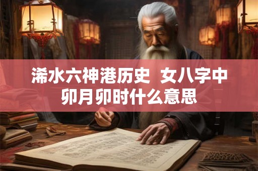 浠水六神港历史  女八字中卯月卯时什么意思