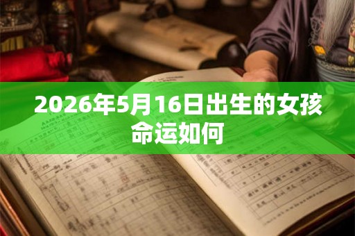 2026年5月16日出生的女孩命运如何