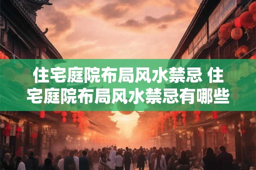 住宅庭院布局风水禁忌 住宅庭院布局风水禁忌有哪些