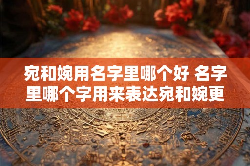 宛和婉用名字里哪个好 名字里哪个字用来表达宛和婉更好