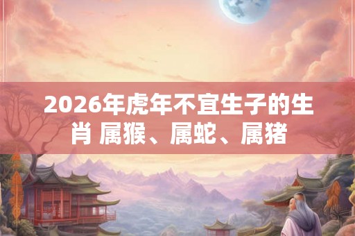 2026年虎年不宜生子的生肖 属猴、属蛇、属猪