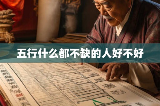 五行什么都不缺的人好不好