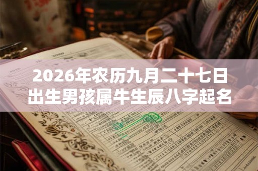 2026年农历九月二十七日出生男孩属牛生辰八字起名 2026年农历九月二十七日出生男孩属牛生辰八字起名