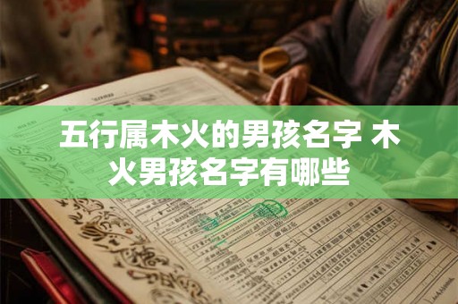 五行属木火的男孩名字 木火男孩名字有哪些