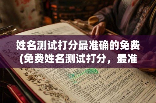 姓名测试打分最准确的免费(免费姓名测试打分，最准确的选择是什么？)