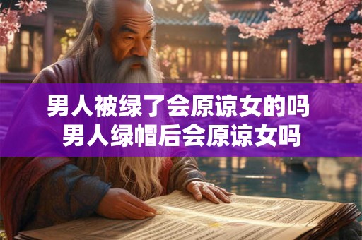 男人被绿了会原谅女的吗 男人绿帽后会原谅女吗