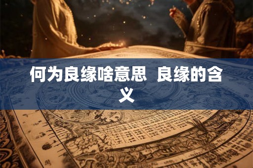 何为良缘啥意思  良缘的含义