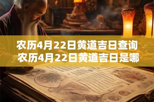 农历4月22日黄道吉日查询 农历4月22日黄道吉日是哪一天