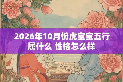2026年10月份虎宝宝五行属什么 性格怎么样