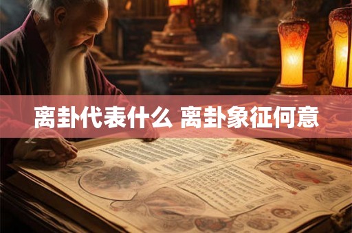 离卦代表什么 离卦象征何意