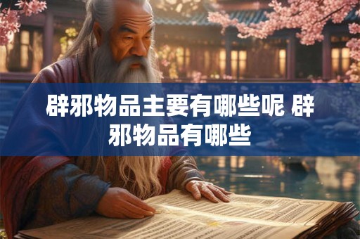 辟邪物品主要有哪些呢 辟邪物品有哪些