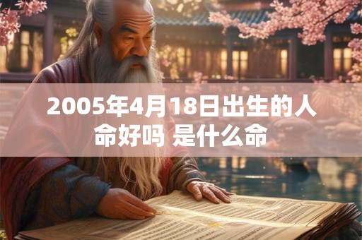 2005年4月18日出生的人命好吗 是什么命 2005年4月18日出生的人命好吗 是什么命