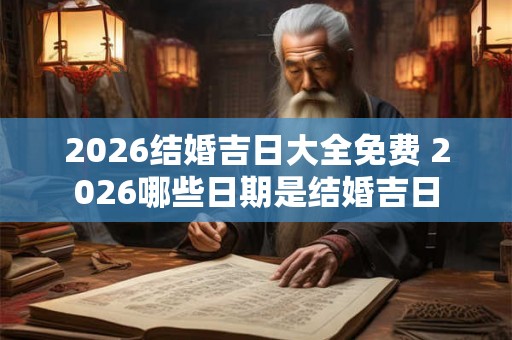 2026结婚吉日大全免费 2026哪些日期是结婚吉日