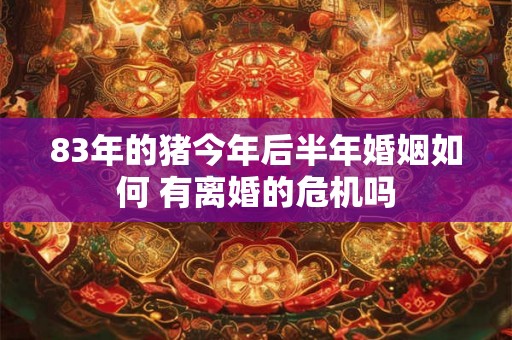 83年的猪今年后半年婚姻如何 有离婚的危机吗
