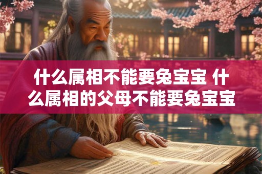 什么属相不能要兔宝宝 什么属相的父母不能要兔宝宝