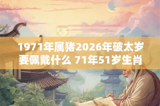 1971年属猪2026年破太岁要佩戴什么 71年51岁生肖猪犯太岁怎么化解 1971年属猪2026年破太岁要佩戴什么 71年51岁生肖猪犯太岁怎么化解
