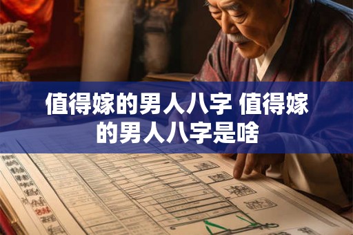 值得嫁的男人八字 值得嫁的男人八字是啥