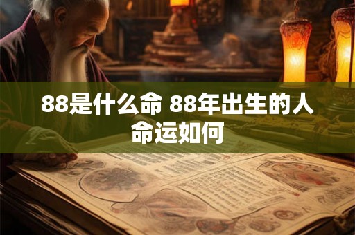 88是什么命 88年出生的人命运如何