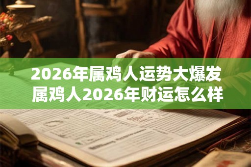 2026年属鸡人运势大爆发 属鸡人2026年财运怎么样