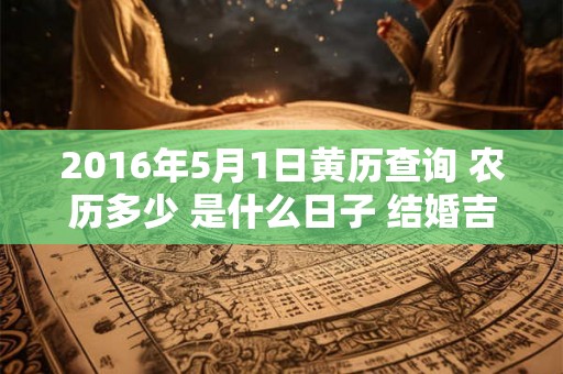 2016年5月1日黄历查询 农历多少 是什么日子 结婚吉时
