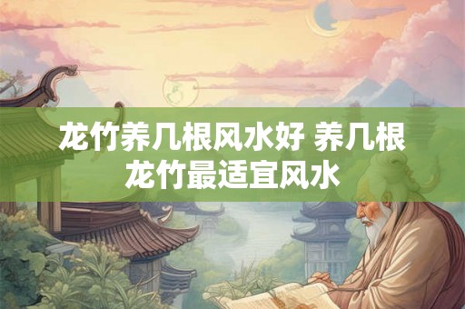 龙竹养几根风水好 养几根龙竹最适宜风水