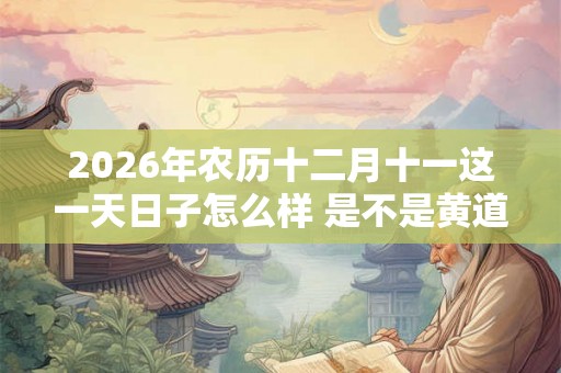 2026年农历十二月十一这一天日子怎么样 是不是黄道吉日