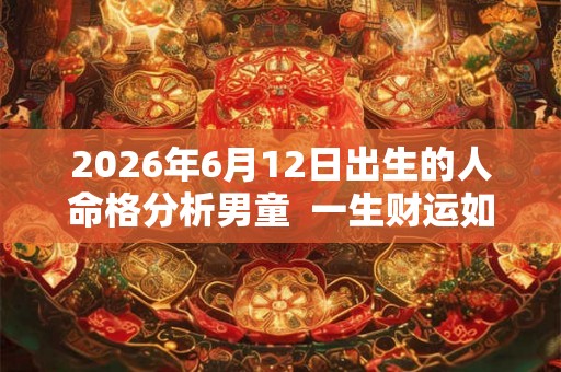 2026年6月12日出生的人命格分析男童  一生财运如何