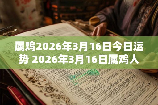 属鸡2026年3月16日今日运势 2026年3月16日属鸡人运势好吗 属鸡2026年3月16日今日运势 2026年3月16日属鸡人运势好吗