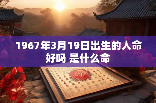 1967年3月19日出生的人命好吗 是什么命