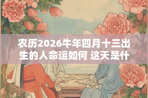 农历2026牛年四月十三出生的人命运如何 这天是什么星座