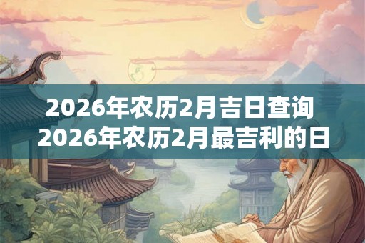 2026年农历2月吉日查询 2026年农历2月最吉利的日子 2026年农历2月吉日查询 2026年农历2月最吉利的日子
