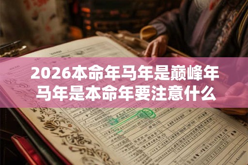2026本命年马年是巅峰年 马年是本命年要注意什么