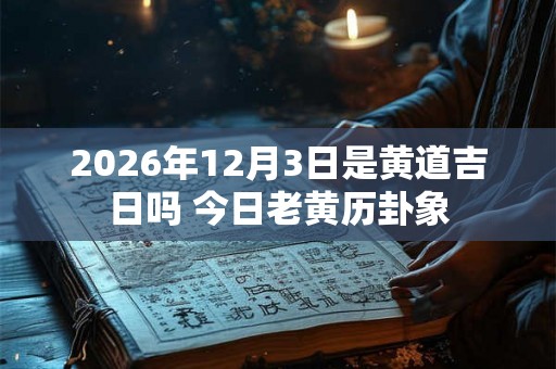 2026年12月3日是黄道吉日吗 今日老黄历卦象