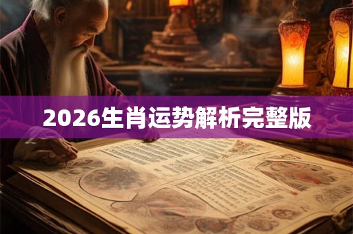 2026生肖运势解析完整版