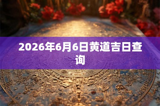 2026年6月6日黄道吉日查询